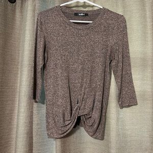 3/4 sleeve Tied Sweater